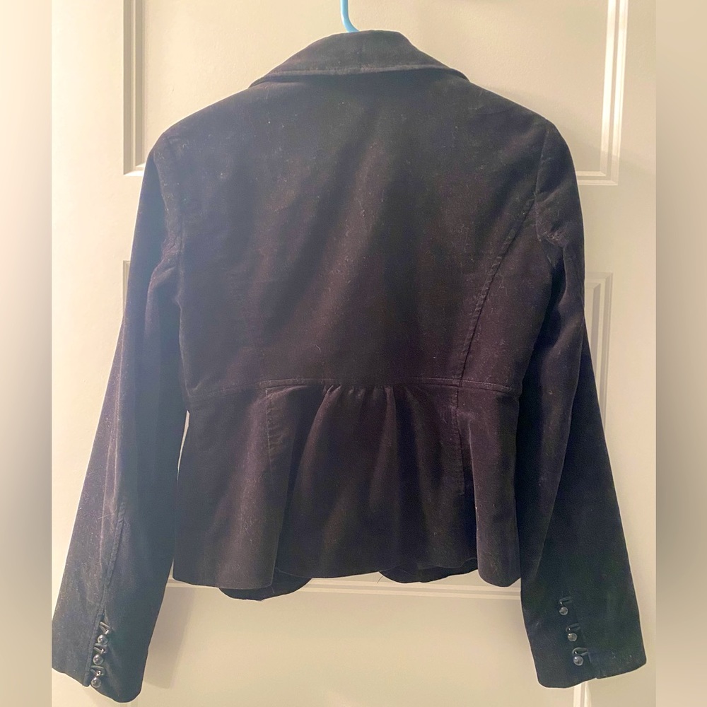 Mossimo stretch small black velveteen jacket